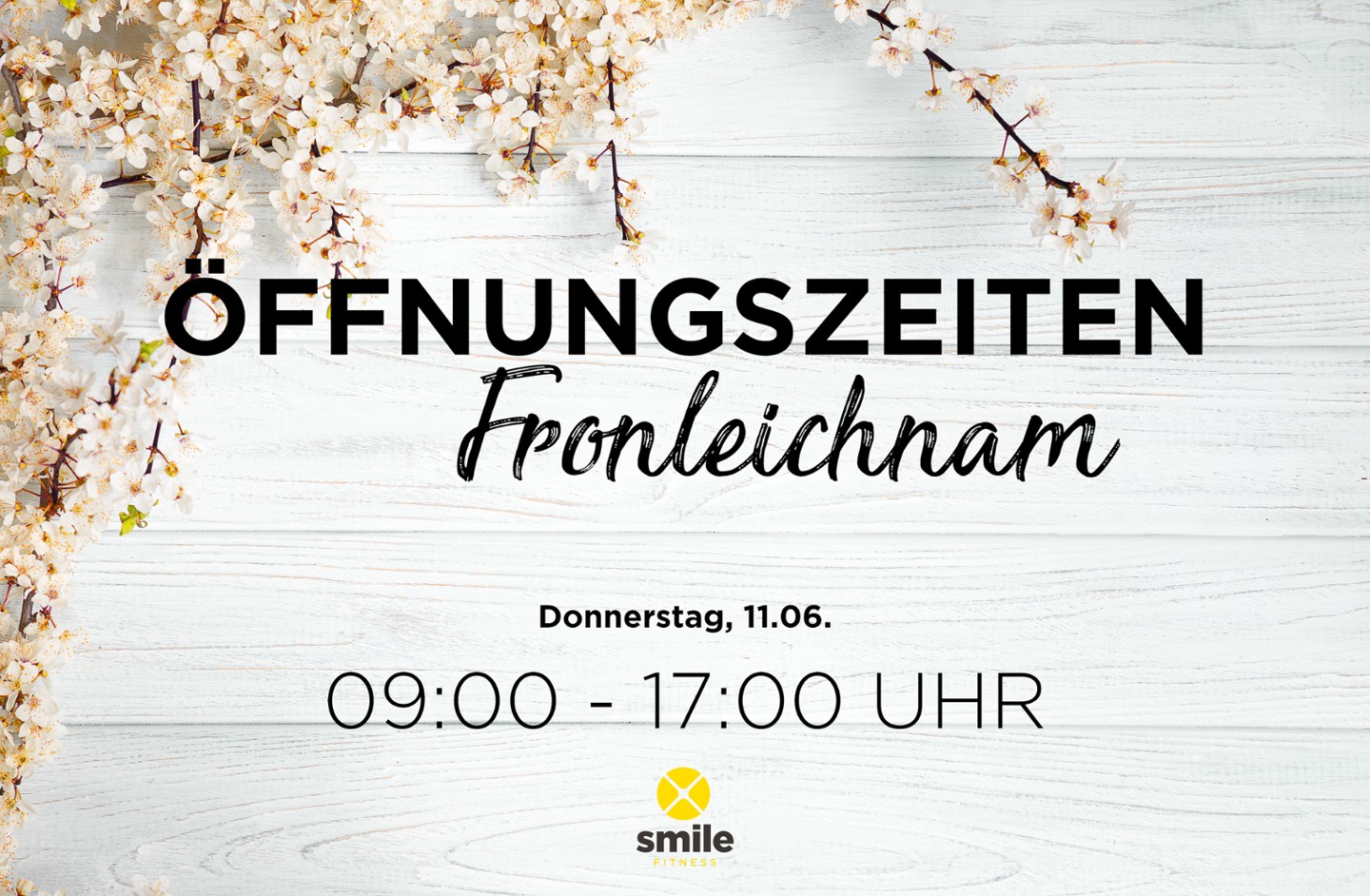 ++ ÖFFNUNGSZEITEN FRONLEICHNAM ++